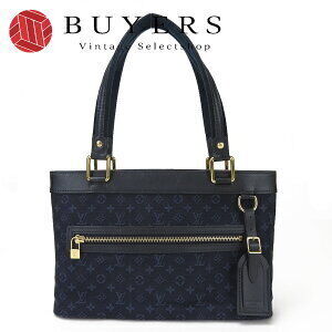Louis Vuitton LV Blue Handbag Bag Shoulder Canvas Monogram Lucille
